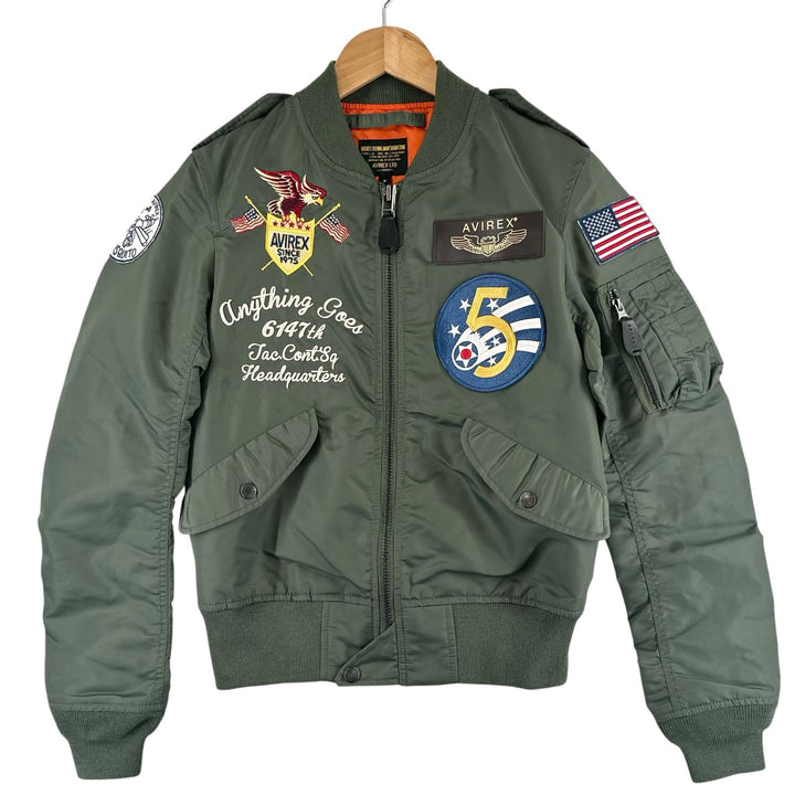 未使用品▲AVIREX アヴィレックス 6172116 L-2 5th AIR FORCE 米第5空軍第6147戦術管制群 イーグル フライトジャケット カーキ F 正規品