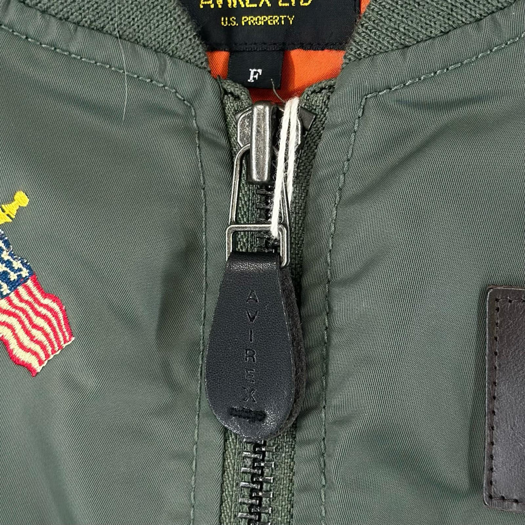 未使用品▲AVIREX アヴィレックス 6172116 L-2 5th AIR FORCE 米第5空軍第6147戦術管制群 イーグル フライトジャケット カーキ F 正規品