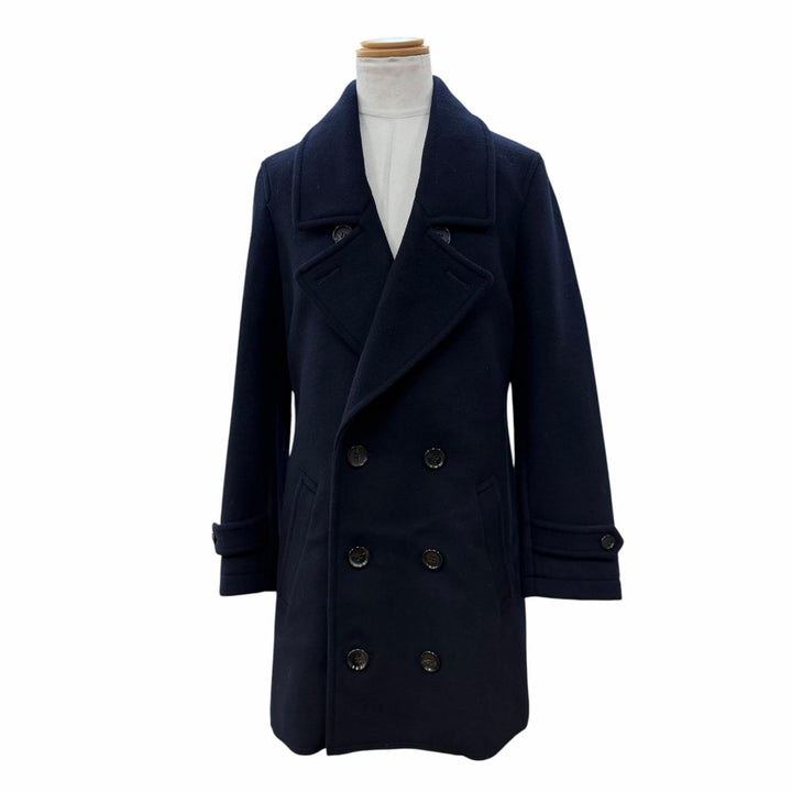 美品▼COMME des GARCONS HOMME PLUS コムデギャルソンオムプリュス PD-C005 ウール90% ダブルブレスト コート ブラック S 正規品 メンズ