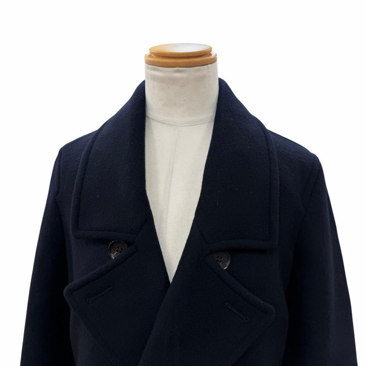 美品▼COMME des GARCONS HOMME PLUS コムデギャルソンオムプリュス PD-C005 ウール90% ダブルブレスト コート ブラック S 正規品 メンズ