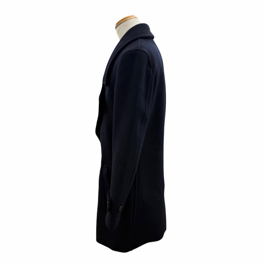 美品▼COMME des GARCONS HOMME PLUS コムデギャルソンオムプリュス PD-C005 ウール90% ダブルブレスト コート ブラック S 正規品 メンズ