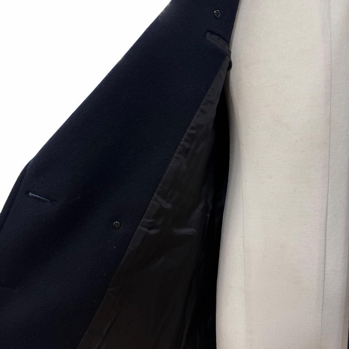 美品▼COMME des GARCONS HOMME PLUS コムデギャルソンオムプリュス PD-C005 ウール90% ダブルブレスト コート ブラック S 正規品 メンズ