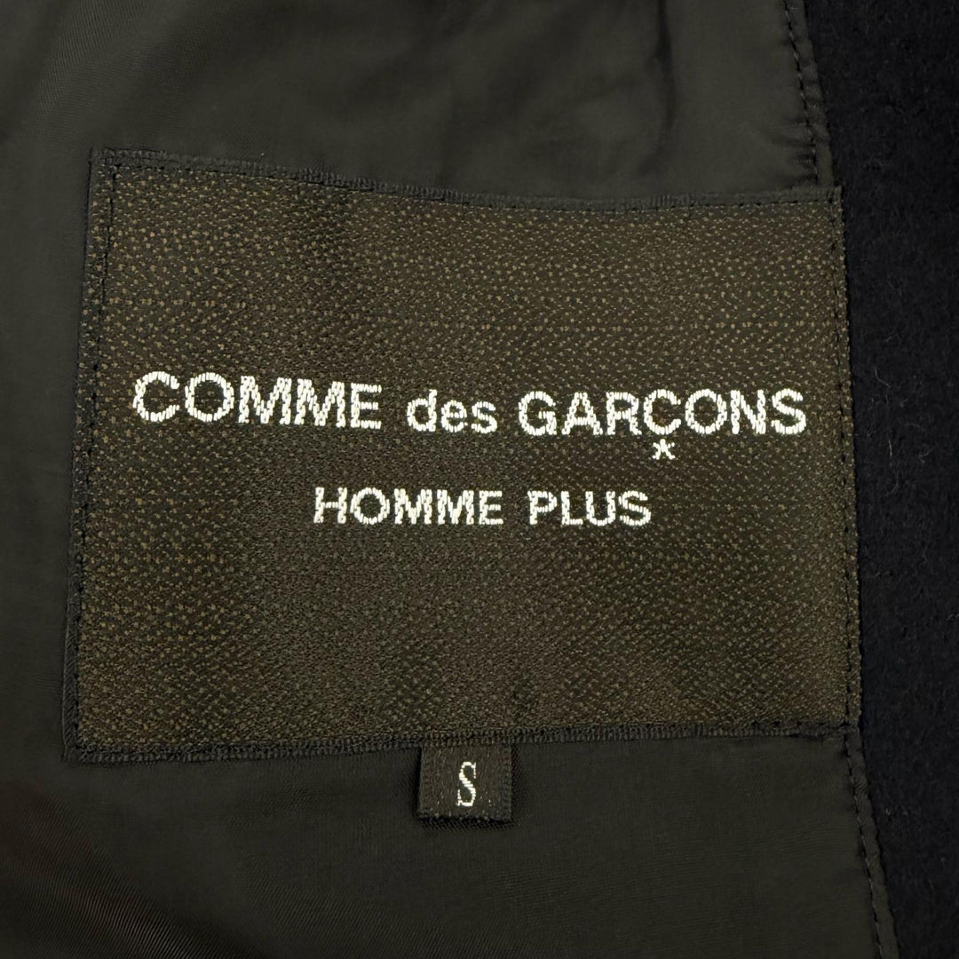 美品▼COMME des GARCONS HOMME PLUS コムデギャルソンオムプリュス PD-C005 ウール90% ダブルブレスト コート ブラック S 正規品 メンズ