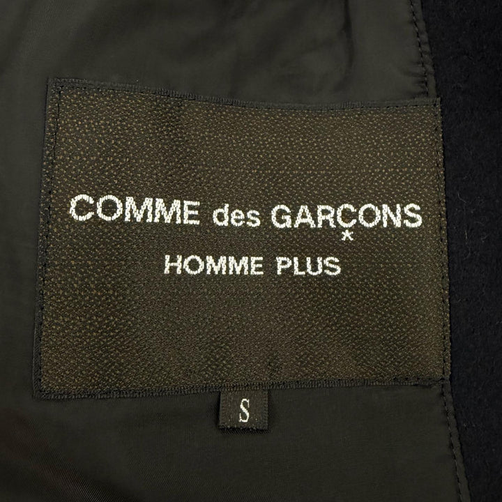 美品▼COMME des GARCONS HOMME PLUS コムデギャルソンオムプリュス PD-C005 ウール90% ダブルブレスト コート ブラック S 正規品 メンズ