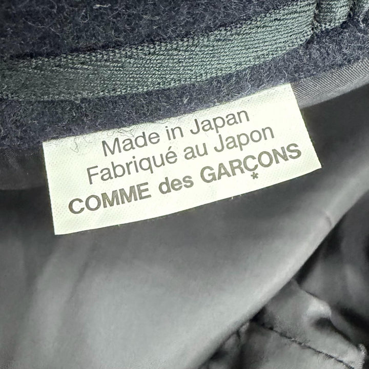 美品▼COMME des GARCONS HOMME PLUS コムデギャルソンオムプリュス PD-C005 ウール90% ダブルブレスト コート ブラック S 正規品 メンズ