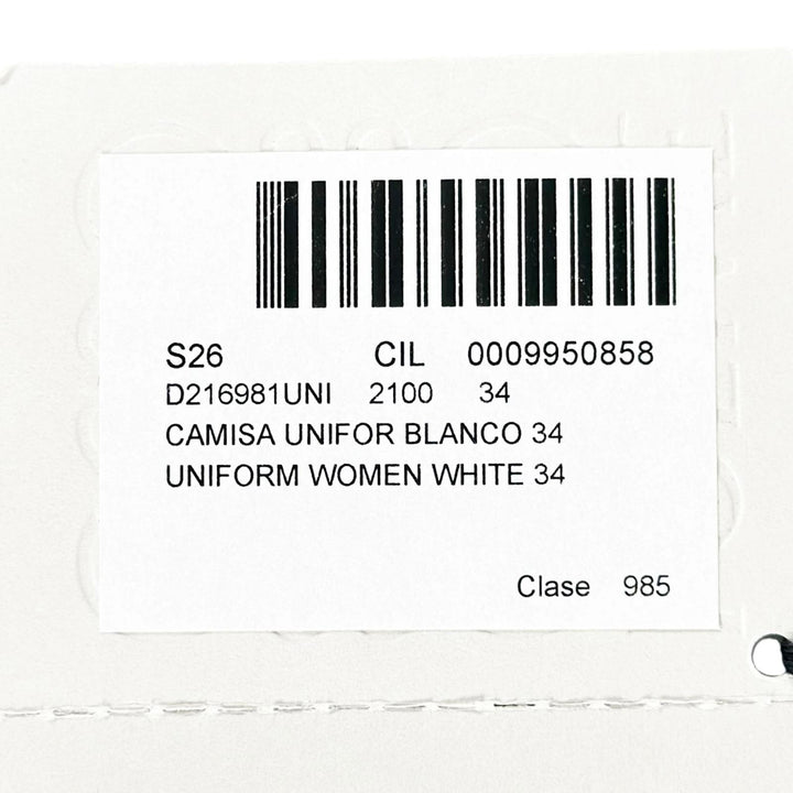 美品▲LOEWE ロエベ D216981UNI コットン フライフロント ドレスシャツ 長袖シャツ ホワイト 34 イタリア製 正規品 レディース