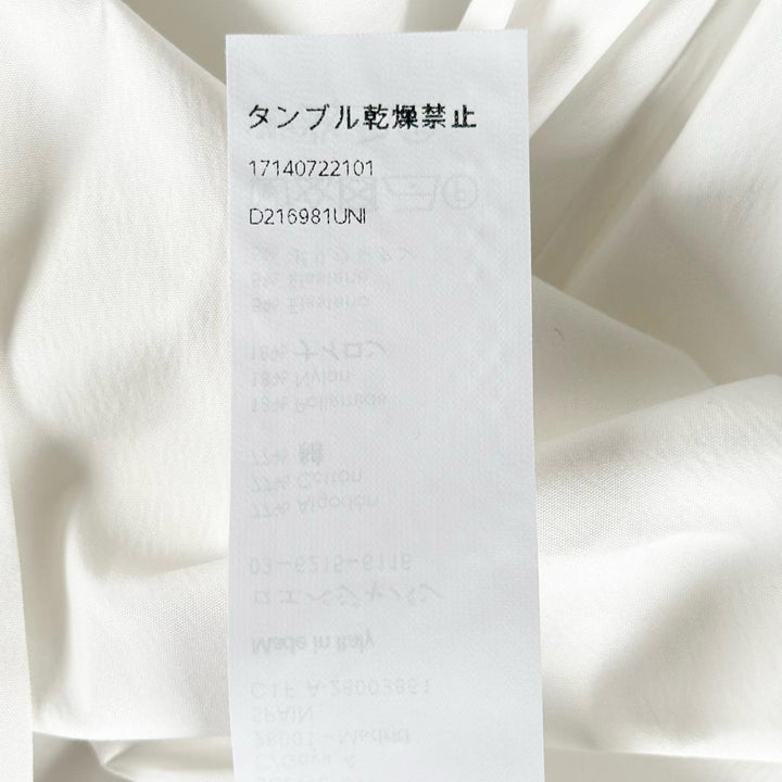 美品▲LOEWE ロエベ D216981UNI コットン フライフロント ドレスシャツ 長袖シャツ ホワイト 34 イタリア製 正規品 レディース