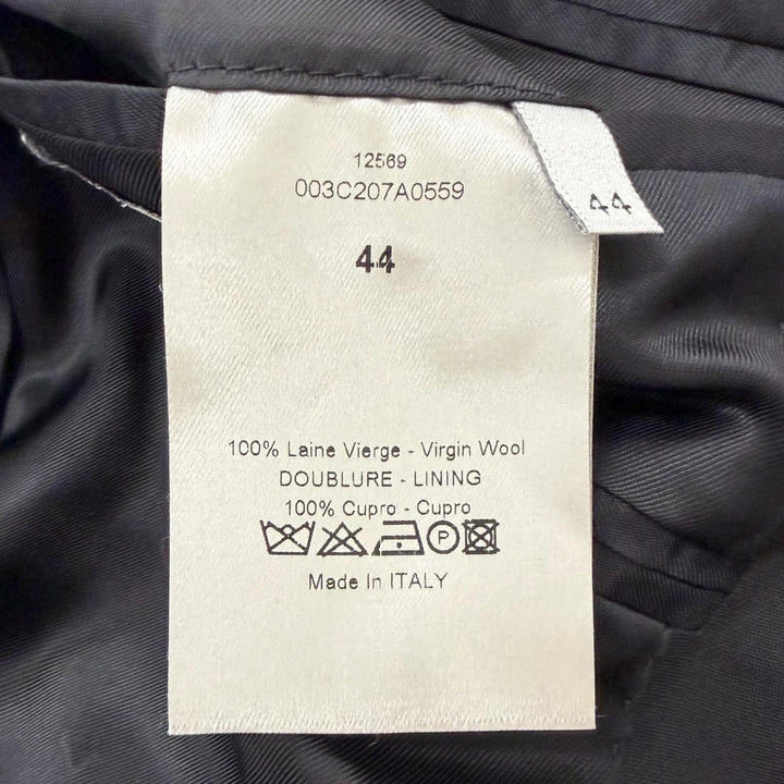 美品□Dior HOMME ディオールオム 003C207A0559 ナローラペル シングル テーラードジャケット ブラック 44 イタリア製 正規品 メンズ　