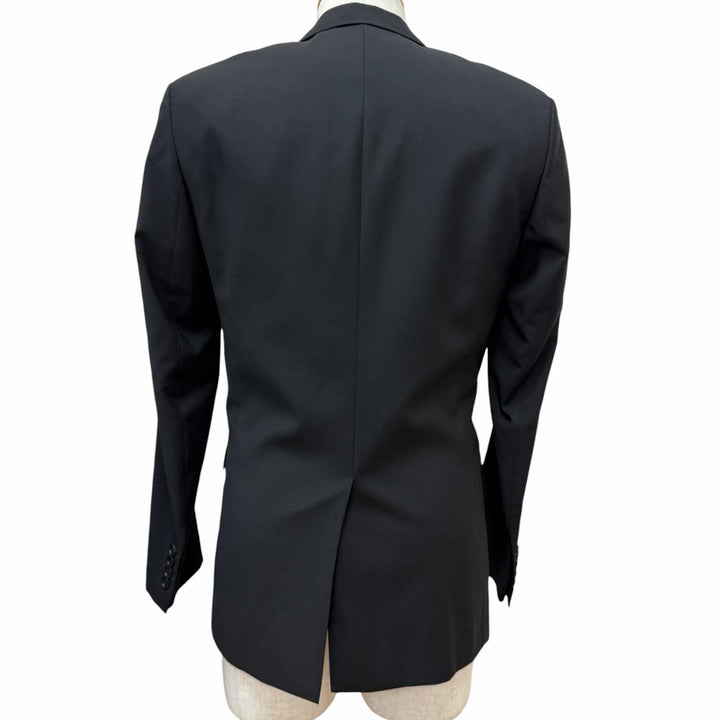 美品□Dior HOMME ディオールオム 003C207A0559 ナローラペル シングル テーラードジャケット ブラック 44 イタリア製 正規品 メンズ　