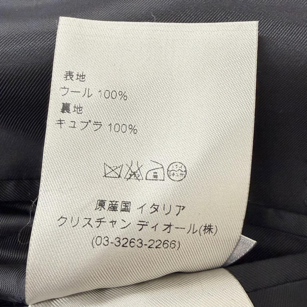 美品□Dior HOMME ディオールオム 003C207A0559 ナローラペル シングル テーラードジャケット ブラック 44 イタリア製 正規品 メンズ　