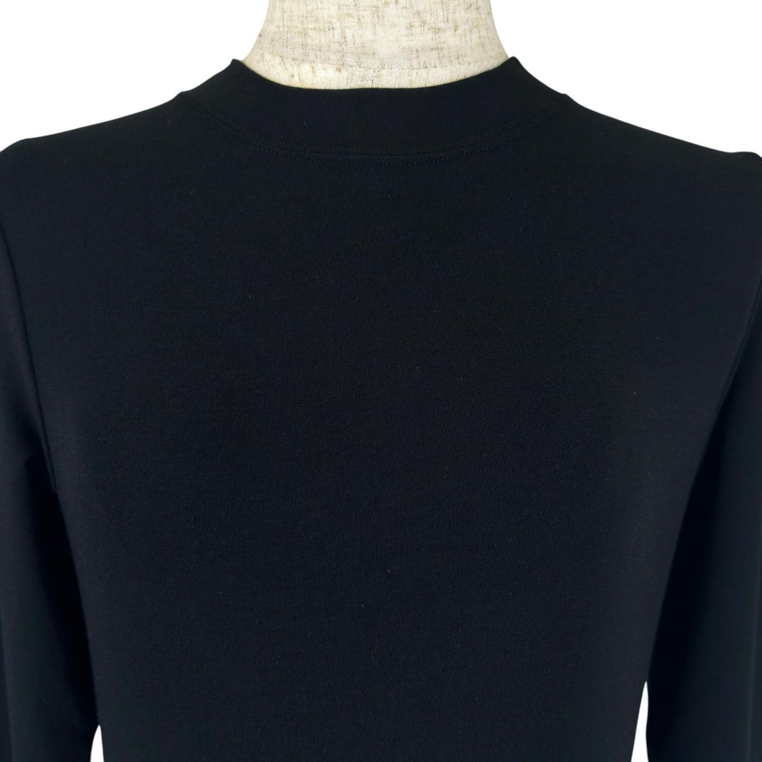 未使用品▲BALENCIAGA バレンシアガ 24SS 773285 コットン モックネック 長袖Ｔシャツ ブラック S ポルトガル製 正規品 レディース