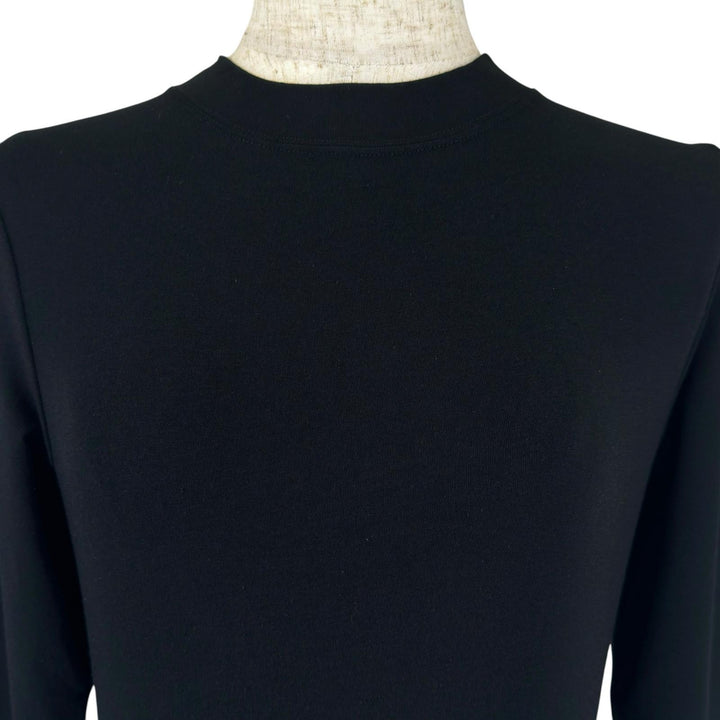 未使用品▲BALENCIAGA バレンシアガ 24SS 773285 コットン モックネック 長袖Ｔシャツ ブラック S ポルトガル製 正規品 レディース