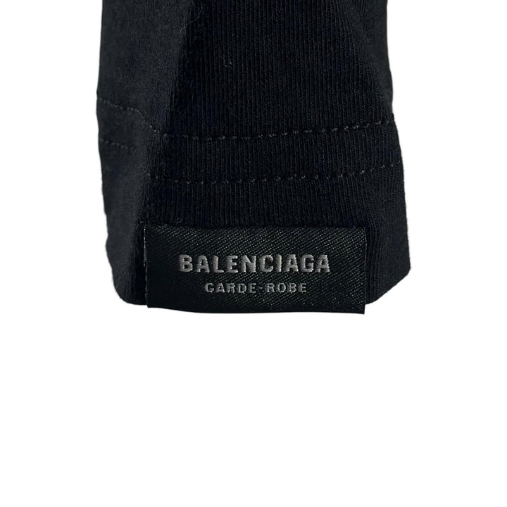 未使用品▲BALENCIAGA バレンシアガ 24SS 773285 コットン モックネック 長袖Ｔシャツ ブラック S ポルトガル製 正規品 レディース