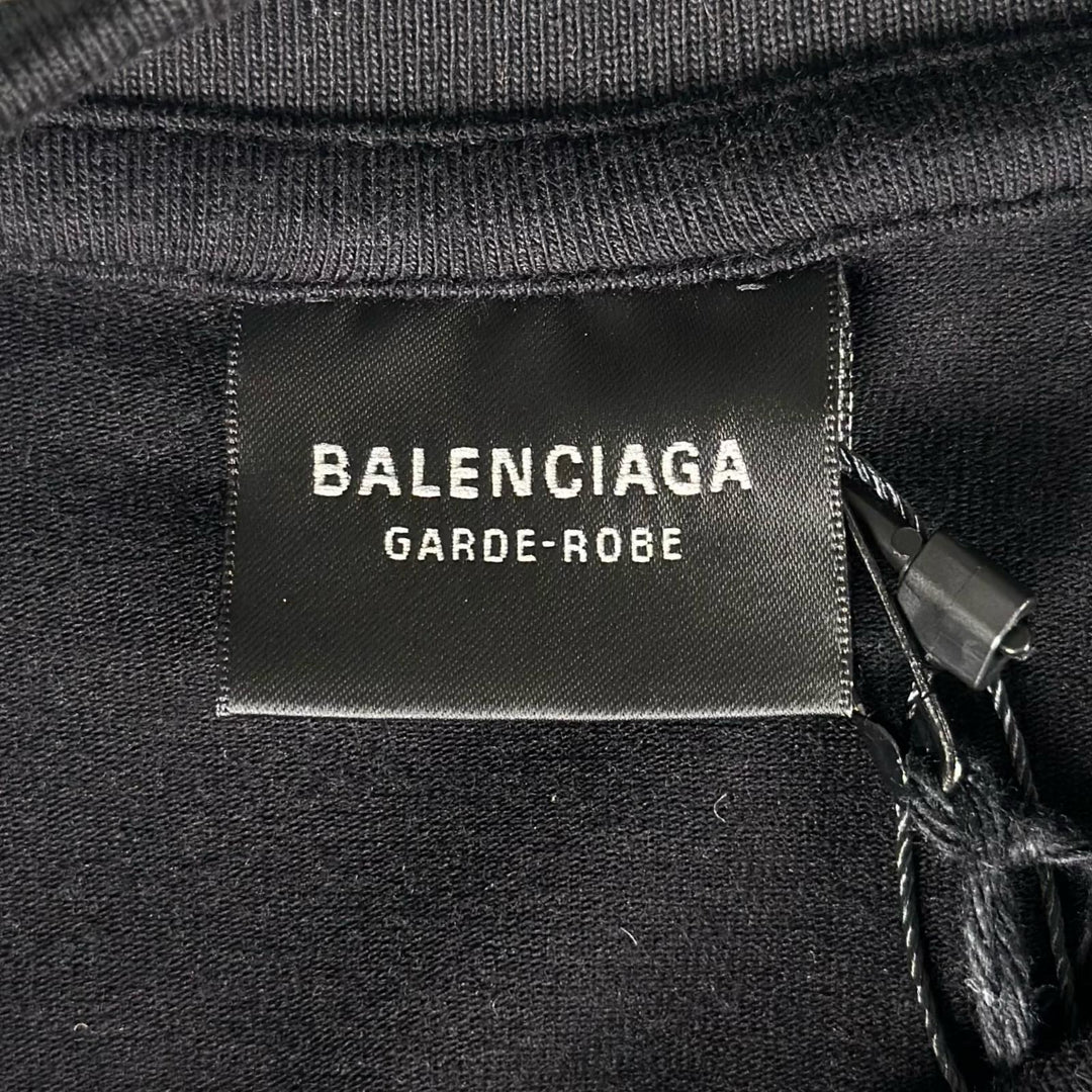 未使用品▲BALENCIAGA バレンシアガ 24SS 773285 コットン モックネック 長袖Ｔシャツ ブラック S ポルトガル製 正規品 レディース
