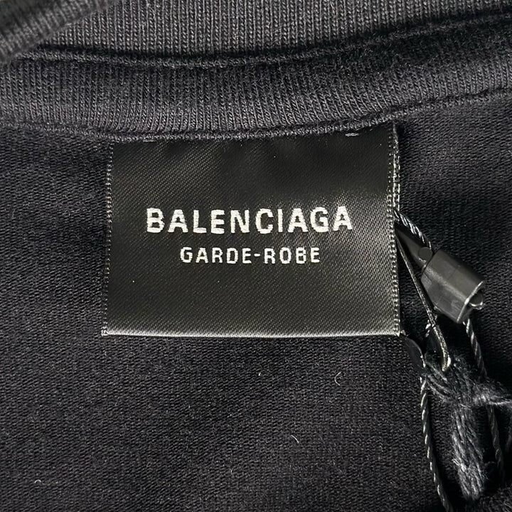 未使用品▲BALENCIAGA バレンシアガ 24SS 773285 コットン モックネック 長袖Ｔシャツ ブラック S ポルトガル製 正規品 レディース