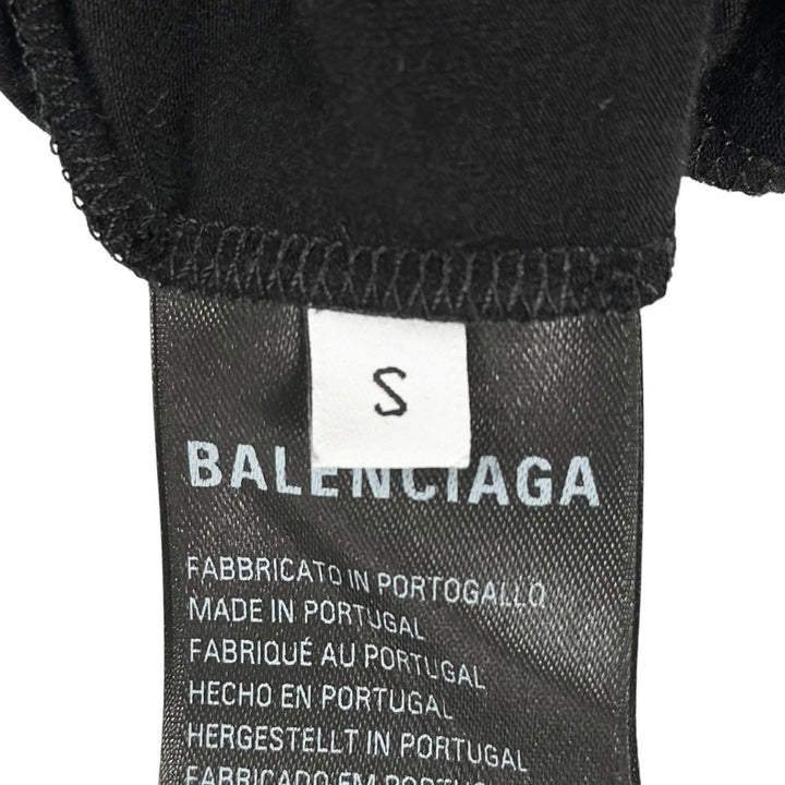未使用品▲BALENCIAGA バレンシアガ 24SS 773285 コットン モックネック 長袖Ｔシャツ ブラック S ポルトガル製 正規品 レディース