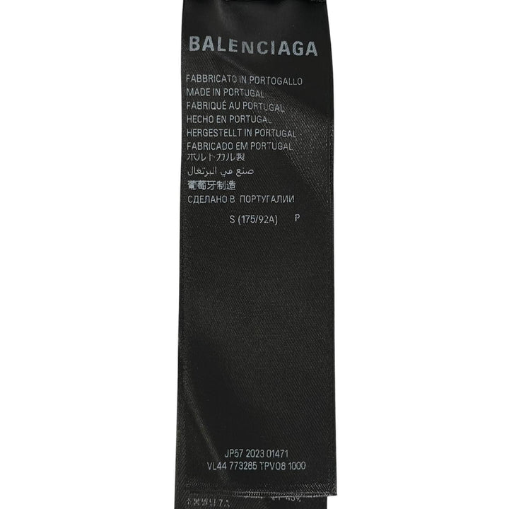 未使用品▲BALENCIAGA バレンシアガ 24SS 773285 コットン モックネック 長袖Ｔシャツ ブラック S ポルトガル製 正規品 レディース