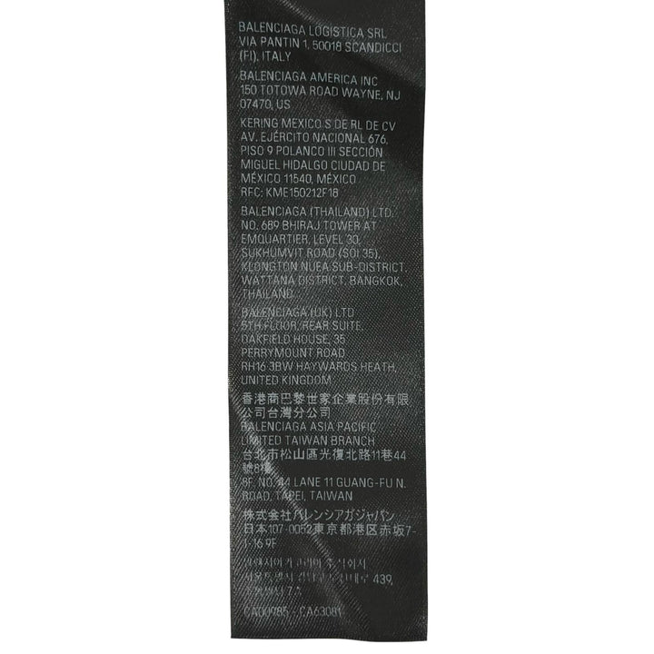 未使用品▲BALENCIAGA バレンシアガ 24SS 773285 コットン モックネック 長袖Ｔシャツ ブラック S ポルトガル製 正規品 レディース