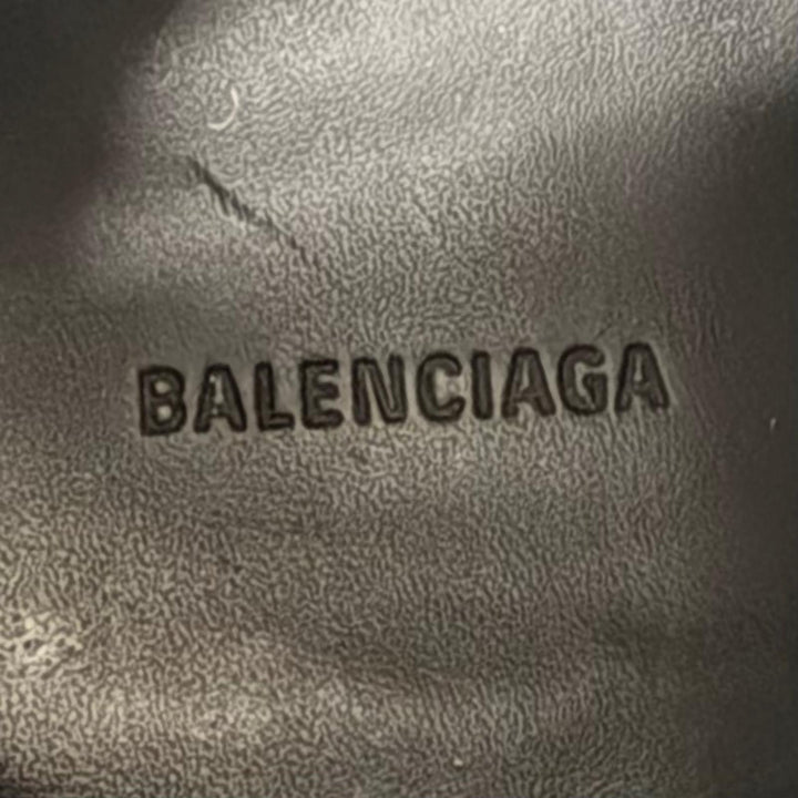 美品□BALENCIAGA バレンシアガ 641399 TRACTOR BOOTIE レザー サイドゴア チェルシーブーツ 黒 35 イタリア製 レディース 保存袋付き