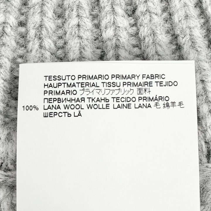 極美品△Maison Margiela 1 メゾンマルジェラ1 21AW S51TH0085 4ステッチ Vネック ケーブル編み ポンチョ ニットベスト グレー S 正規品