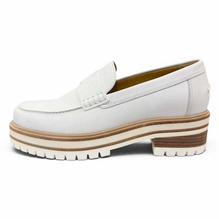 未使用品☆HERMES エルメス BR241141Z アイビー モカシン レザー ローファー ホワイト 36.5 イタリア製 レディース 箱・保存袋付き