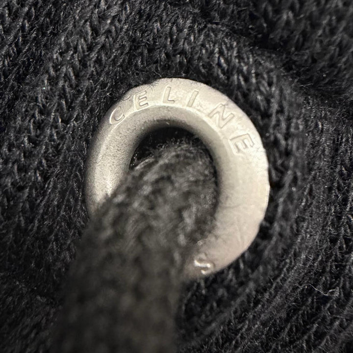 極美品▼CELINE セリーヌ 25SS RP04G0N60.38AW カシミヤ混 トリオンフ刺繍 スウェットパンツ ジョギングパンツ パンツ ブラック L 正規品