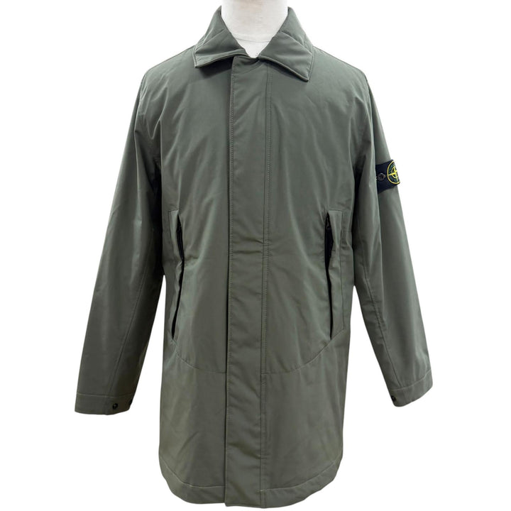 未使用品▼STONE ISLAND ストーンアイランド 731541727 ワッペン付き WZIPUP 中綿入り コート カーキ S 正規品 ガーメント・ハンガー付き
