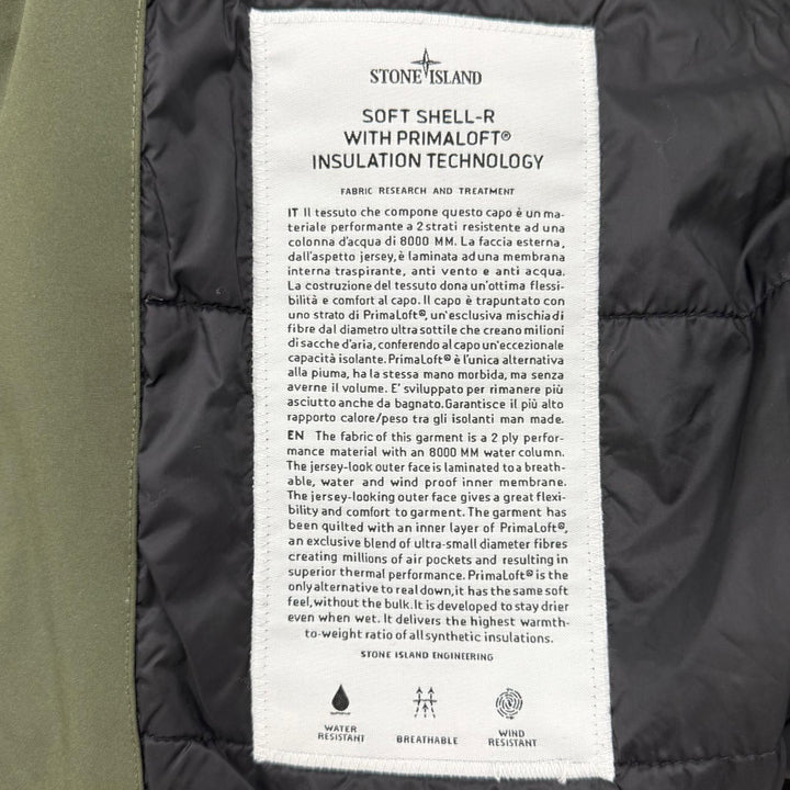 未使用品▼STONE ISLAND ストーンアイランド 731541727 ワッペン付き WZIPUP 中綿入り コート カーキ S 正規品 ガーメント・ハンガー付き