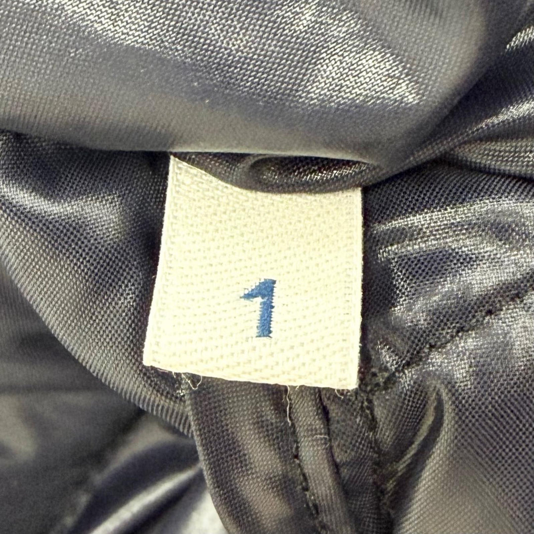 美品△MONCLER モンクレール FULMARUS フルマラス ロゴワッペン ファー フード付き ダウンコート ネイビー 1 正規品 ハンガー付き