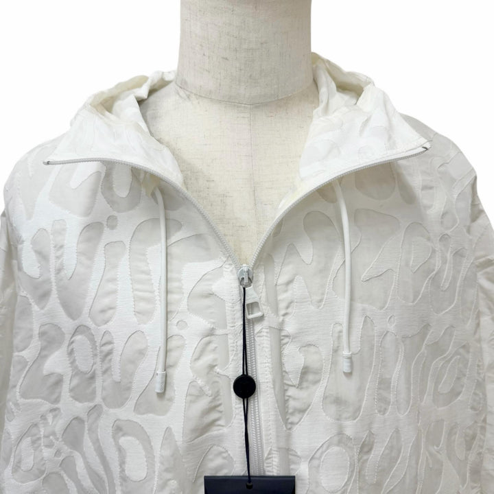 未使用品□LOUIS VUITTON ルイヴィトン 23SS ロゴ総柄 パッカブル ライト ジップアップ ブルゾンジャケット 白 48 イタリア製 正規品