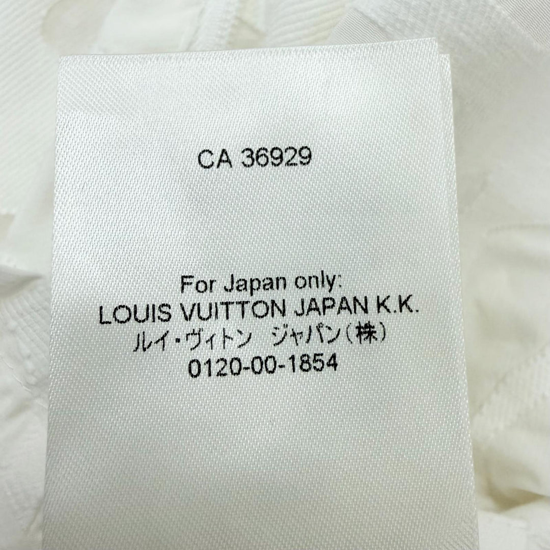 未使用品□LOUIS VUITTON ルイヴィトン 23SS ロゴ総柄 パッカブル ライト ジップアップ ブルゾンジャケット 白 48 イタリア製 正規品