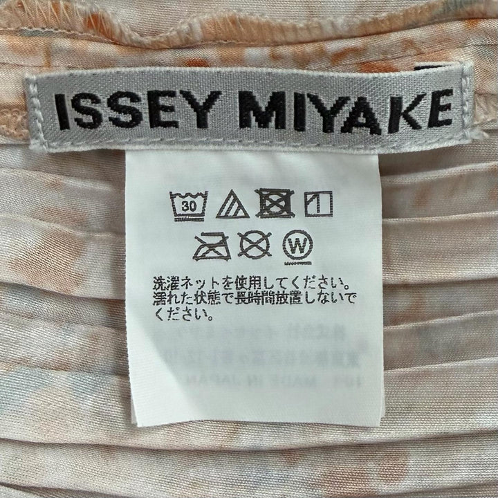 極美品★ISSEY MIYAKE イッセイミヤケ 23SS IM31FJ681 TANGIBLE PLEATS 総柄 ZIP UP トップス マルチ 2 日本製 正規品 レディース