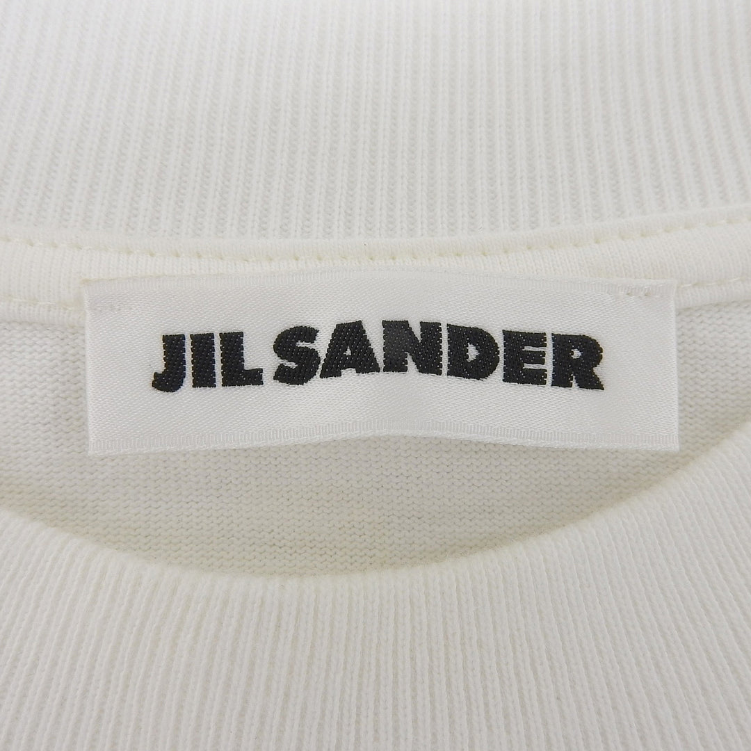 極美品▲JIL SANDER ジルサンダー JSWQ707311 コットン100％ マクラメ編みつけ襟付き トップス ホワイト S イタリア製 正規品 レディース