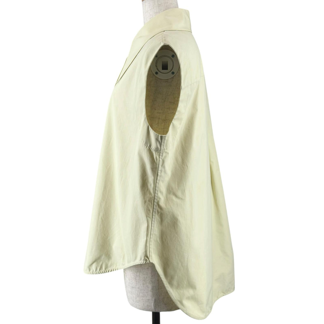 極美品▲JIL SANDER ジルサンダー J03DL0105 Sleeveless Buttoned Shirt コットン100% ノースリーブシャツ イエロー 34 イタリア製 正規品