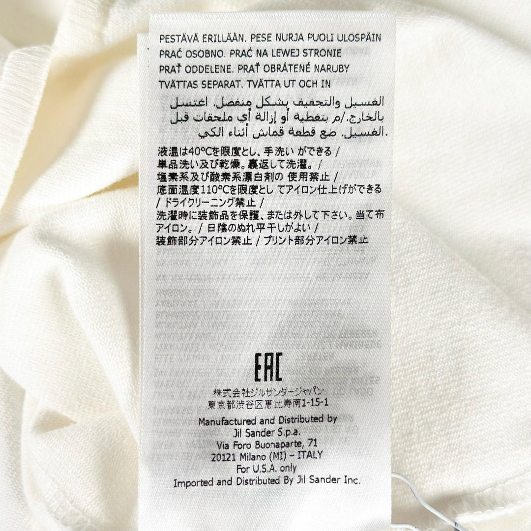 未使用品▲JIL SANDER ジルサンダー J02GC0002 J45047 コットン100% ドロップショルダー オーバーサイズ カットソー M イタリア製 正規品