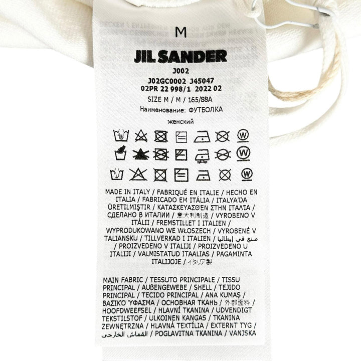 未使用品▲JIL SANDER ジルサンダー J02GC0002 J45047 コットン100% ドロップショルダー オーバーサイズ カットソー M イタリア製 正規品