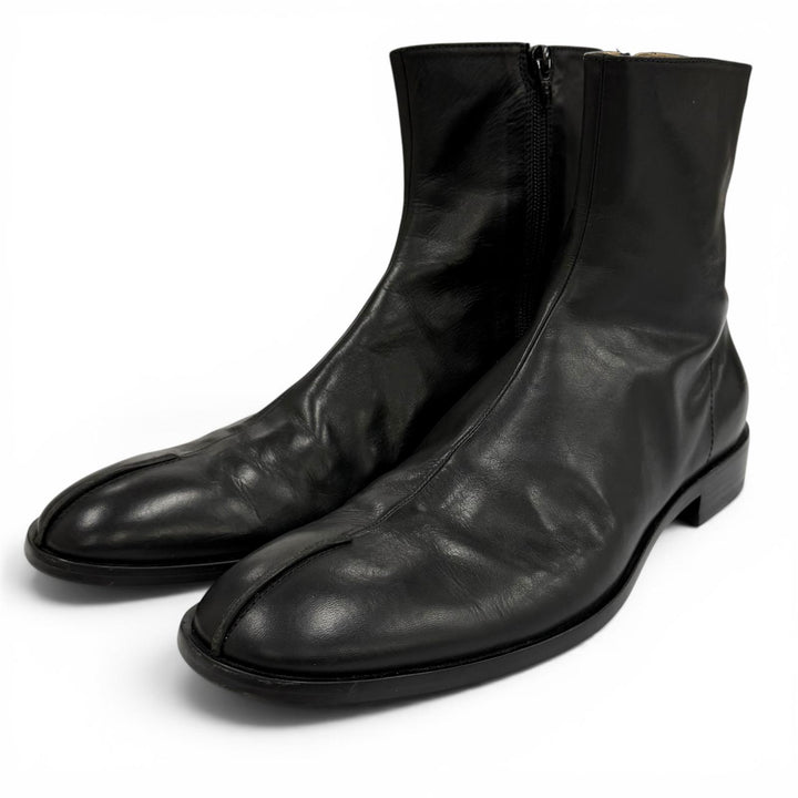 極美品★MM6 Maison Margiela エムエムシックス メゾンマルジェラ 25AW SH1WU0011 レザー アンクルブーツ ブラック 44 イタリア製 メンズ