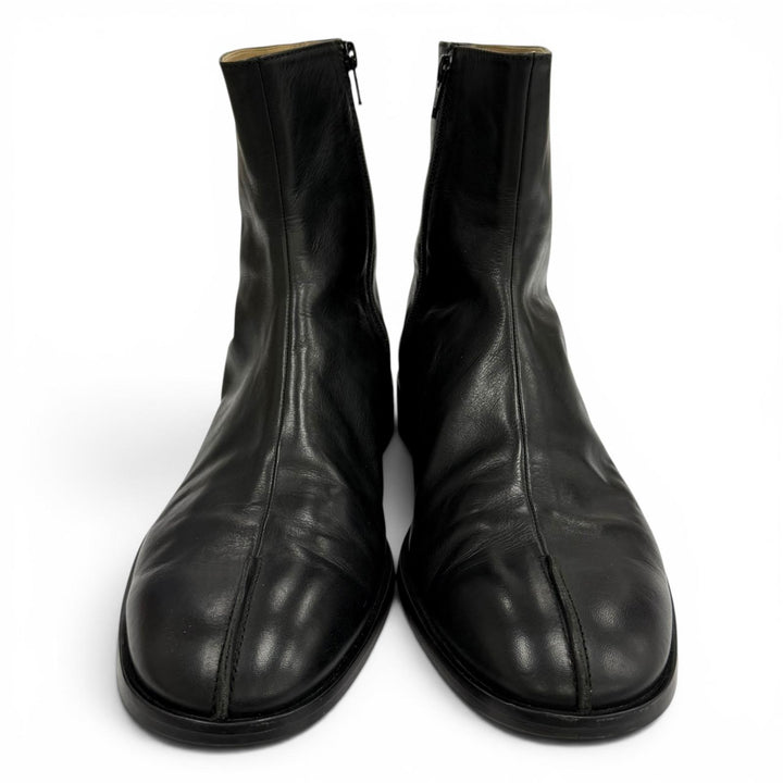 極美品★MM6 Maison Margiela エムエムシックス メゾンマルジェラ 25AW SH1WU0011 レザー アンクルブーツ ブラック 44 イタリア製 メンズ