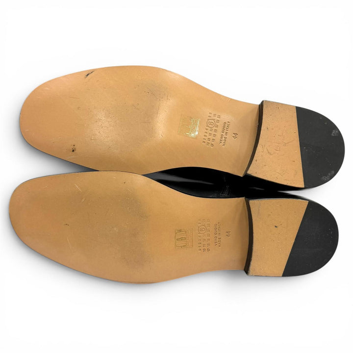 極美品★MM6 Maison Margiela エムエムシックス メゾンマルジェラ 25AW SH1WU0011 レザー アンクルブーツ ブラック 44 イタリア製 メンズ