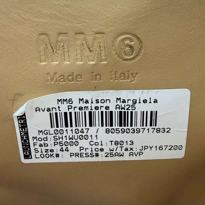 極美品★MM6 Maison Margiela エムエムシックス メゾンマルジェラ 25AW SH1WU0011 レザー アンクルブーツ ブラック 44 イタリア製 メンズ