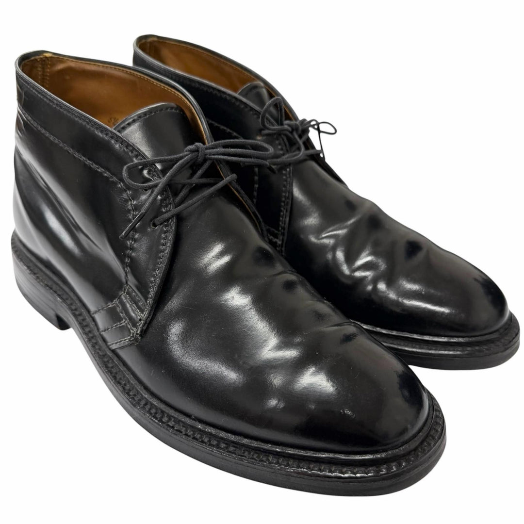 美品□ALDEN オールデン 1340 コードバン レザー レースアップ チャッカブーツ アンクルブーツ ブラック 5.5 USA製 メンズオススメ◎