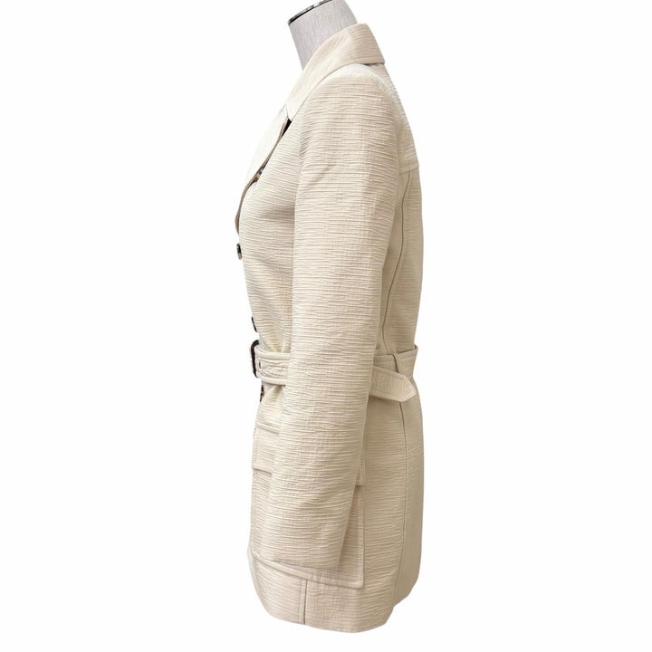 極美品★サンローランパリ 24SS 778548 Saharienne Overcoat コットン100％ ベルト付 トレンチコート 正規品 ガーメント・ハンガー付 36