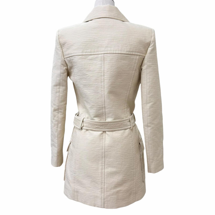 極美品★サンローランパリ 24SS 778548 Saharienne Overcoat コットン100％ ベルト付 トレンチコート 正規品 ガーメント・ハンガー付 36