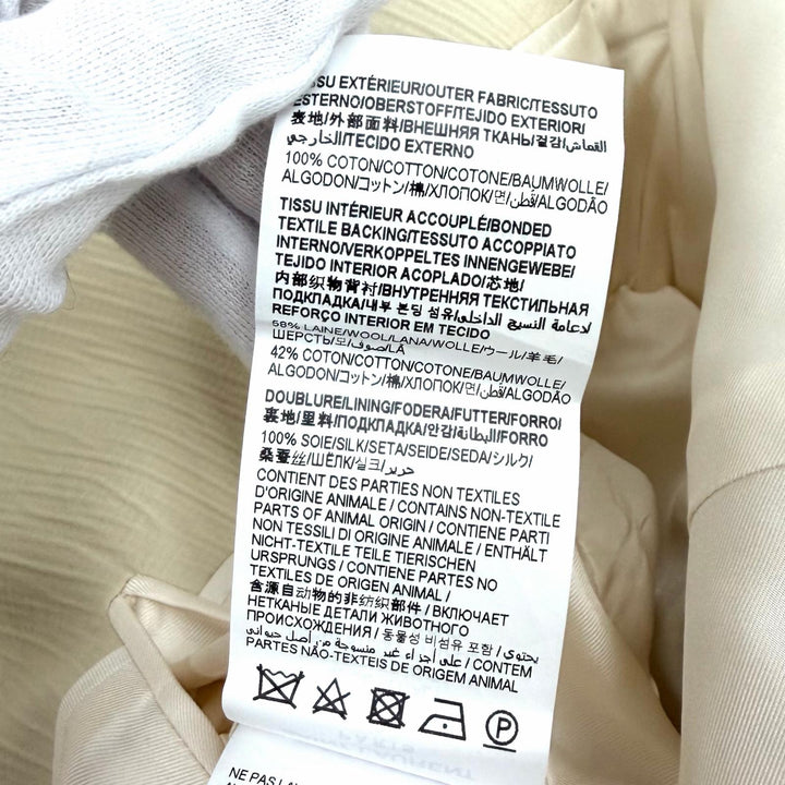 極美品★サンローランパリ 24SS 778548 Saharienne Overcoat コットン100％ ベルト付 トレンチコート 正規品 ガーメント・ハンガー付 36