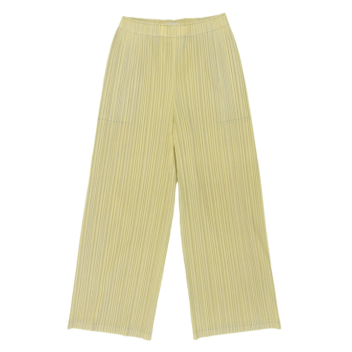 極美品▲PLEATS PLEASE プリーツプリーズ イッセイミヤケ 23AW PP31JF392 パンツ ライトグリーン系 2 日本製 正規品 レディース