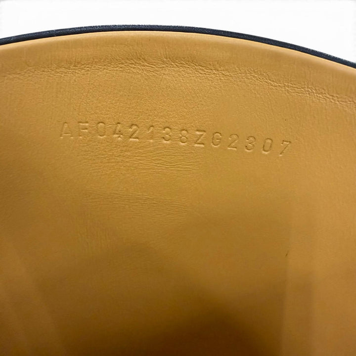 極美品☆HERMES エルメス シルバー金具 ケリーバックル レザー ジャンピングブーツ ロングブーツ ブラック 37 イタリア製 保存袋付き