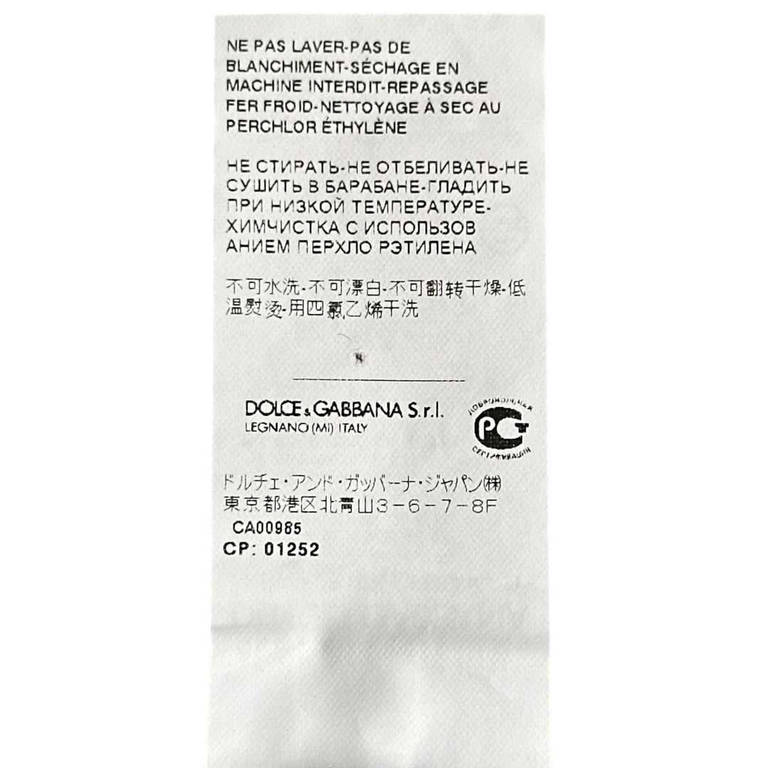 極美品▲DOLCE&amp;GABBANA ドルチェ＆ガッバーナ シルク混 ロゴボタン レース使い アンサンブル グリーン ホワイト 42 正規品 レディース