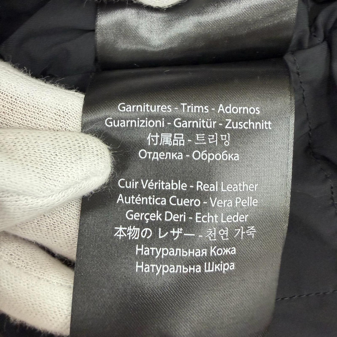 美品☆MACKAGE マッカージュ CALLA-BX ブルーフォックスファー・フード付 レザー使い ZIP UP ダウンコート ブラック S レディース