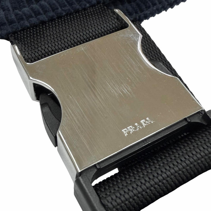 極美品▼PRADA プラダ コーデュロイ トライアングルロゴ 三角プレート ショルダーストラップ サロペット オーバーオール 紺 48 正規品