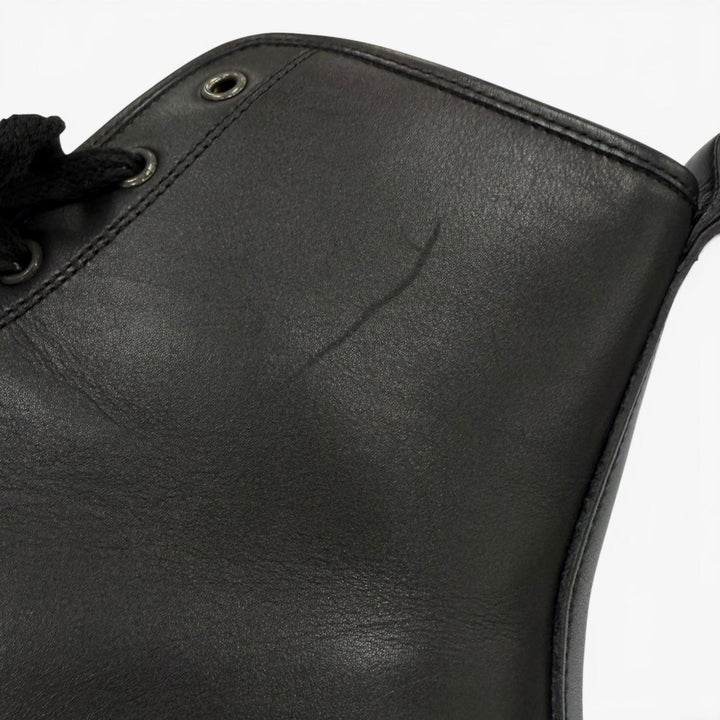 極美品▼HERMES エルメス 182355ZH レザー Hロゴ入り サイドジップ レースアップ ハイカットスニーカー ブラック 41.5 メンズ 保存袋付き